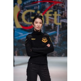 BD-MO-016  Build security turtleneck sweater uniform reality fitting models show that chest have security chapter embroidery sweater design company BD-MO-016  Build security turtleneck sweater uniform reality fitting models show that chest have security chapter embroidery sweater design company